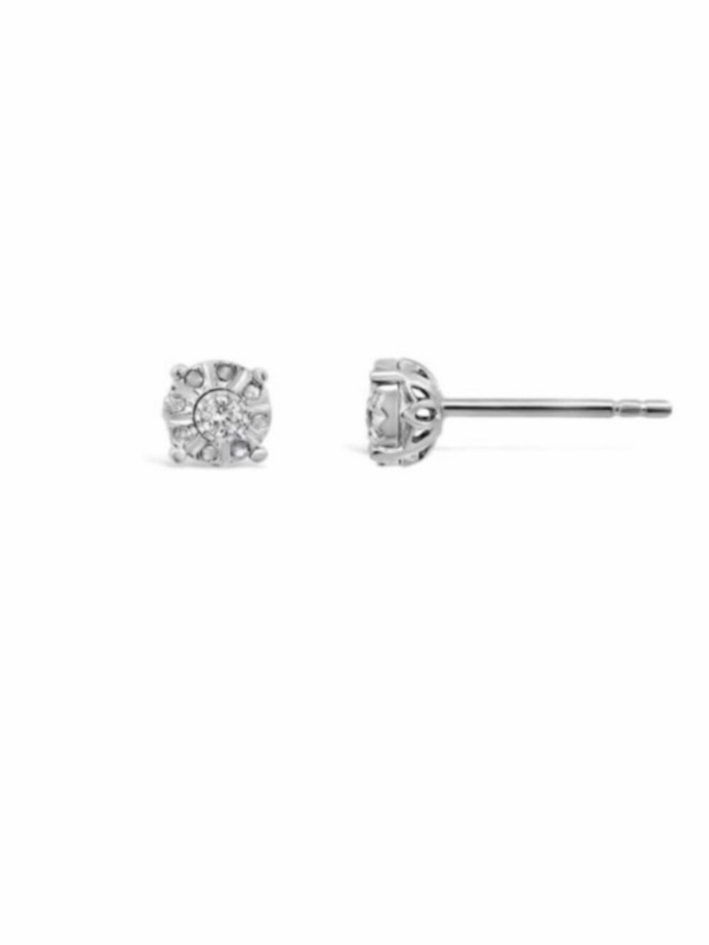 EFFY Sterling Silver Diamond Stud Earrings